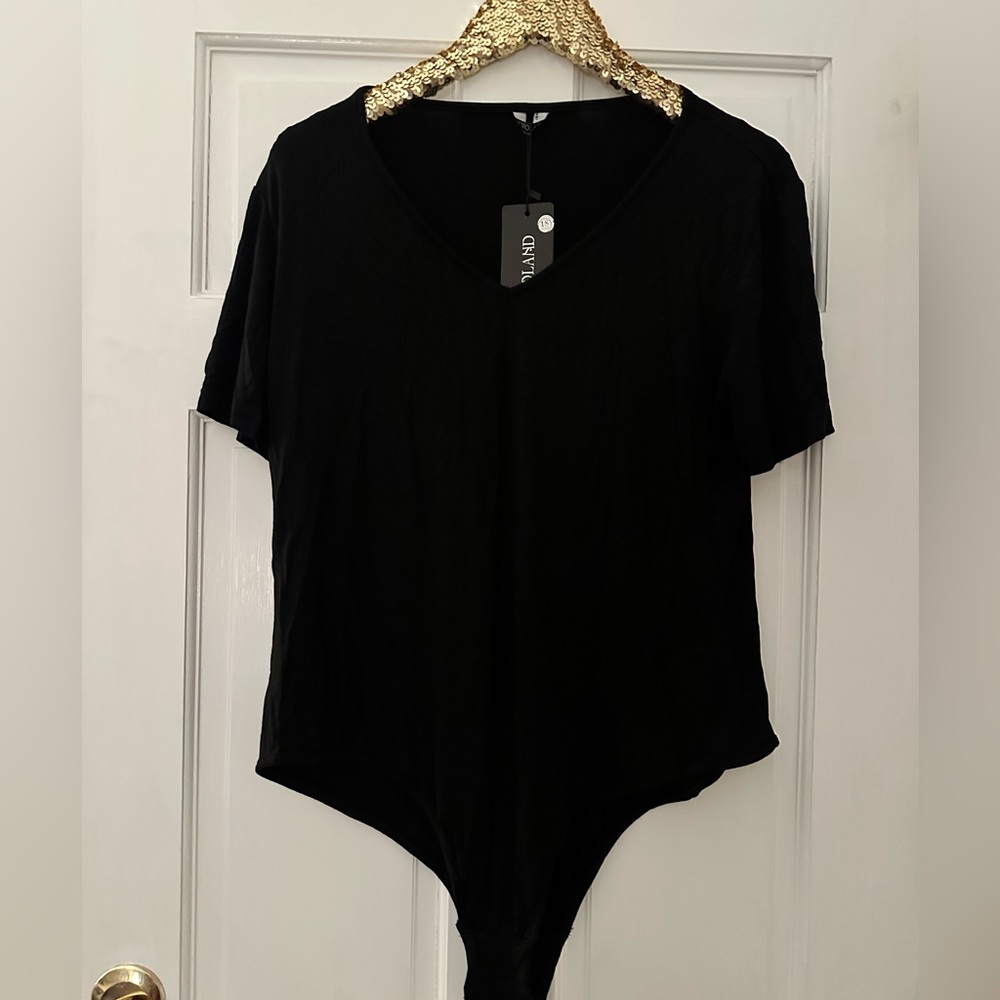 In’Voland Black Bodysuit Size 18 New!
